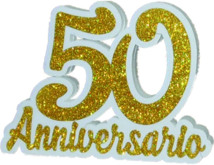 Bomboniere ingrosso Digiglio Negozio Store Bomboniere e Articoli da Regalo  Digiglio - Decorazione Polistirolo Numero 50 Anniversario 50esimo Matrimonio  Oro Glitterato